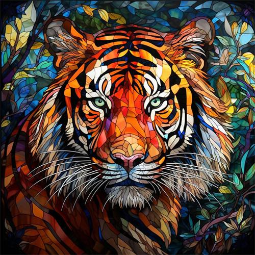 Full Square Round Diamond Painting Wolf Lion Decor Home Embroidery Mosaic Animal Fantasy Handmade Gift