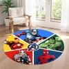Superhero Round Office Rug Perfect for Foyer Bedrooms Living Rooms Dining Room Antislip Round Carpet Anime Office Decor Spiritual Gift