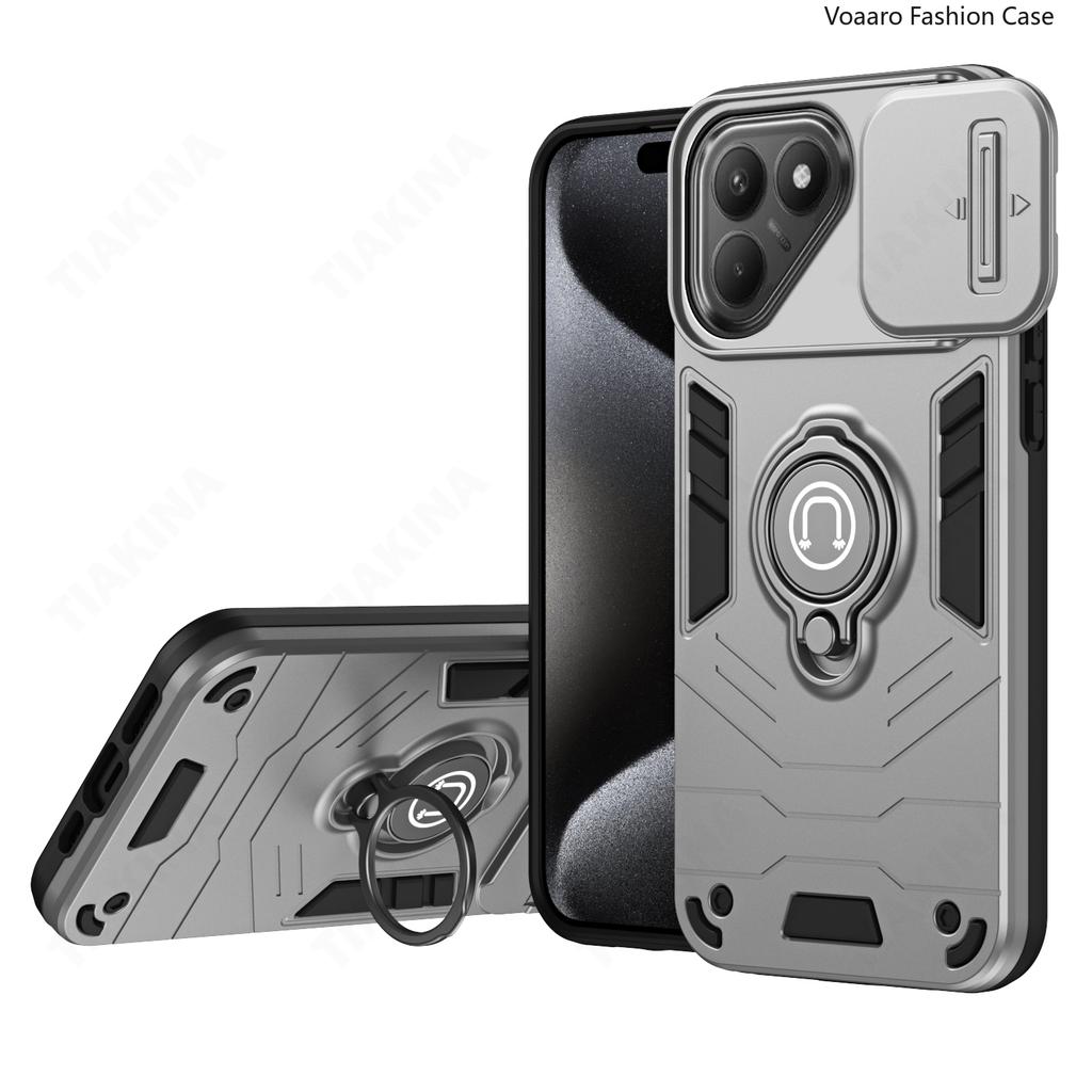 Чехол-слайдер для защиты объектива для Tecno Pova 7 5G, чехол с магнитной кольцевой подставкой для Tecno Pova 7 Ultra, бронированный чехол
