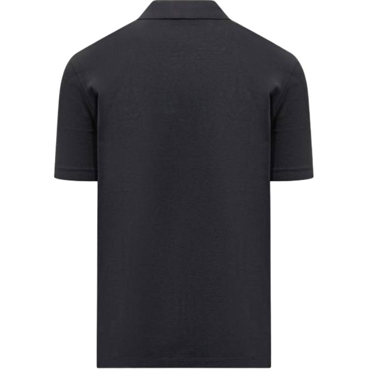 Emporio Armani Поло в полоску с вышитым логотипом, короткий рукав, мужские топы, черный EM000854-AF12955-UB118