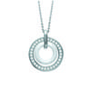[K9349] - Silver-white 'Sissi' Steel Necklace (ceramic) - 28 Mm
