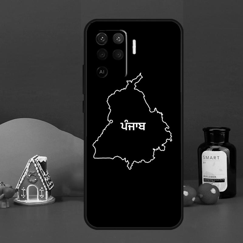Punjab Map Outline Case For Oppo A5 A6 Pro A15 A18 A38 A58 A78 A98 A54 A74 A94 A17 A57 A80 A60 A40 A16 A76 A96