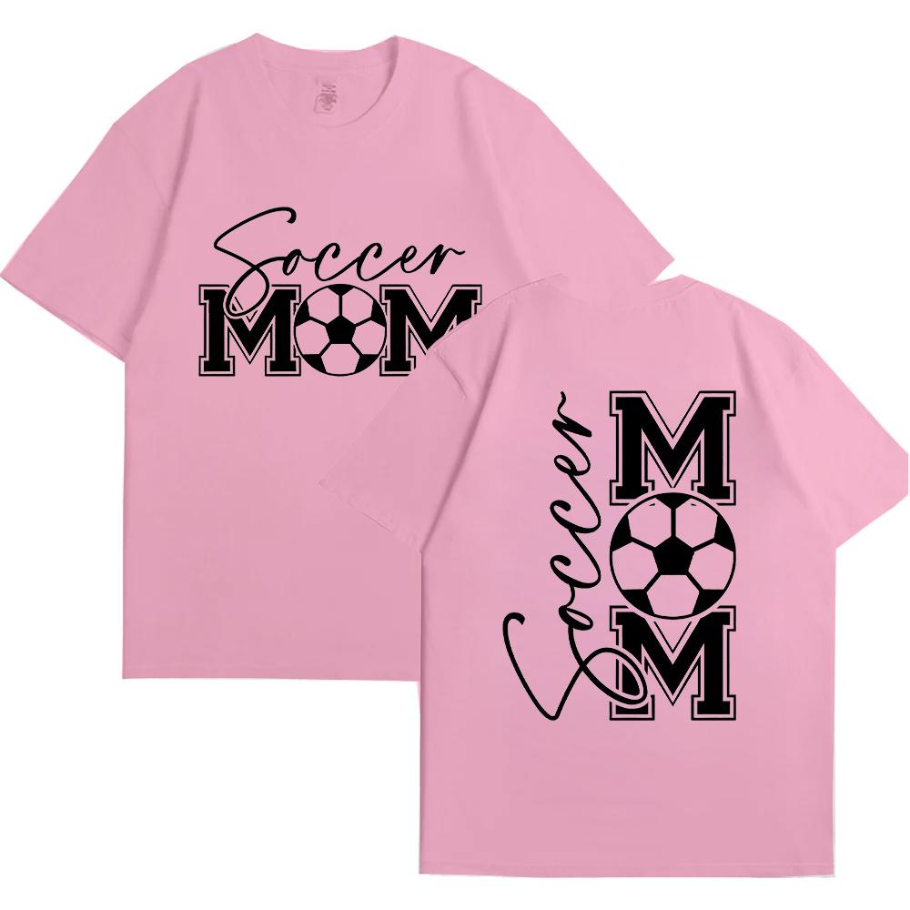 Soccer Mom T-shirt for Women Summer Harajuku Fashion Football Match Graphic Y2k Tops O Neck Short Sleeve Tees Female Clothing