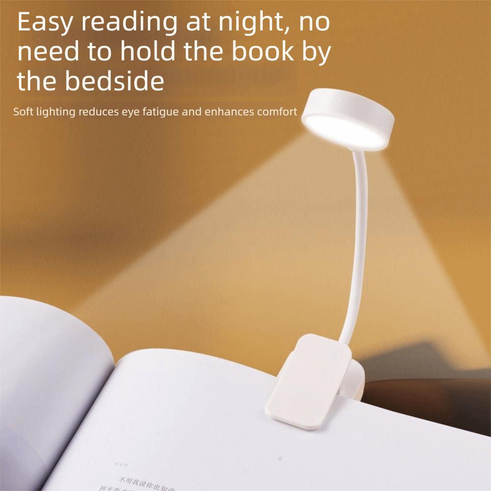 3 Colors LED Table Lamp LED Light Battery Powered Night Light Portable Clip Book Lamp Student Use