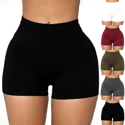 Твердые женские эластичные леггинсы с высокой талией, узкие спортивные шорты, шорты для йоги