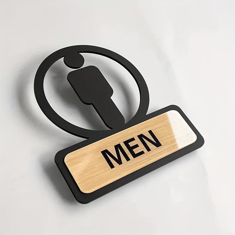 1pc Creative Wooden Toilet Sign Men's and Women's Restroom Sign Suitable for Bedroom, Living Room, Office, Cafe, Bar Sign