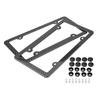 2pcs Carbon Fiber License Number Plate Frame Cover with Screw Cap for American Car