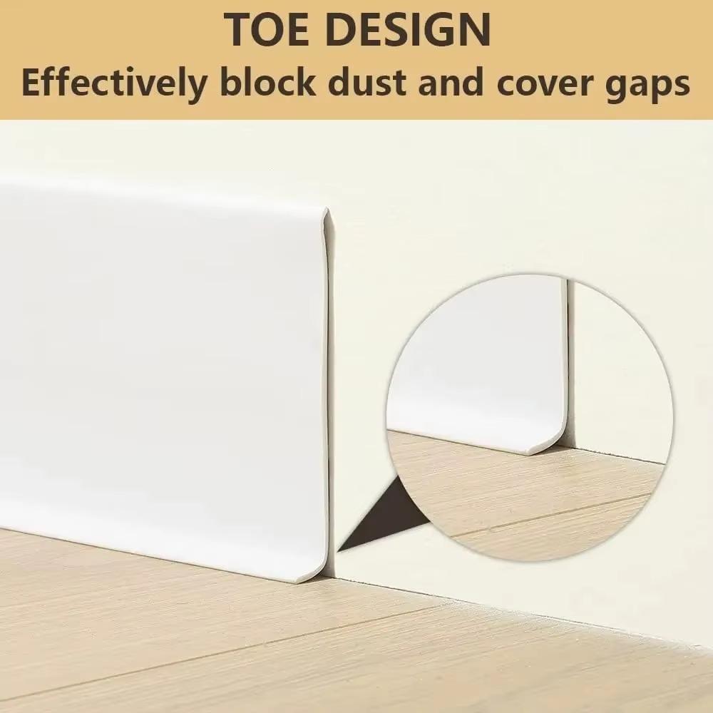 1 шт. 1 м / 78,74 дюйма Широкий Гибкий Плинтус из Мягкого ПВХ, Линия Порога, Пластиковая Напольная Плинтусная Линия, Самоклеящаяся Декоративная