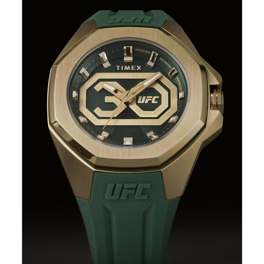 TIMEX UFC Часы Кварцевые 10 АТМ Водонепроницаемые Пластиковые Зеленый Циферблат TW2V90100 Мужские