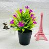 Small Orchid Plant Faux Greenery Plastic Potting Decor For Home And Office Use