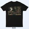Fishing Camouflage US American Flag Bass Fish Fisherman Camo T-Shirt