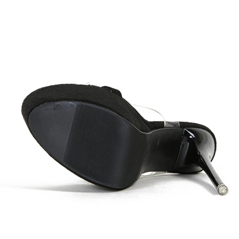 Liyke Сексуальные босоножки со змеиным принтом сзади и ремешком на платформе с толстой подошвой и открытым носком для вечеринок в ночном клубе, стриптизерши, прозрачные туфли для женщин