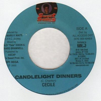 7inch Record CE'CILE - Candlelight Dinners SSPI003 Sweet Sadies Pr 2002 Jamaica Reggae, Ska & Dub Used