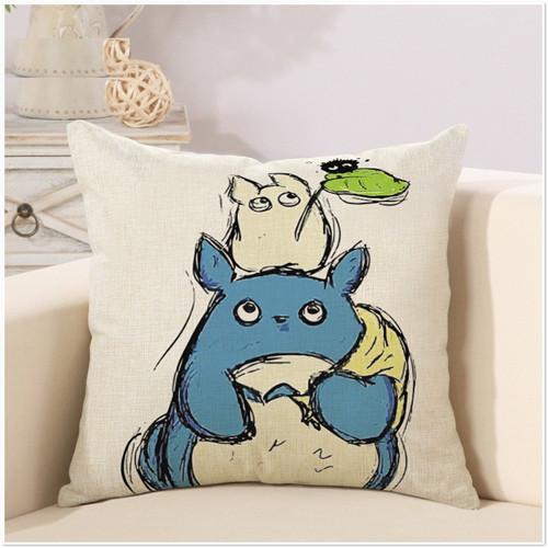 Милый мультфильм Тоторо, милый пледы, наволочка, чехол для подушки квадратной формы, чехол для подушки с шиншиллой для дивана, дома, Капа де Альмофадас 45x45