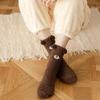 Coral Velvet Women's Winter Thickened Plush Warm Comfortable Sleeping Sock Cute Cartoon Lovely Floor Socks Nice Plus Stockings