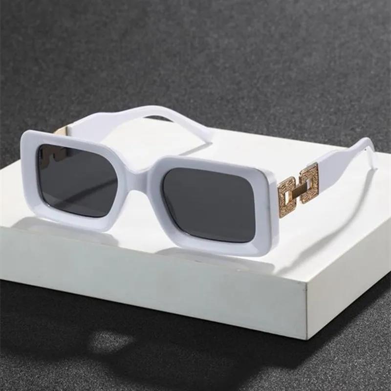 Модные роскошные дизайнерские квадратные солнцезащитные очки для мужчин и женщин, маленькие прямоугольные уличные солнцезащитные очки для женщин, винтажные солнцезащитные очки для вождения