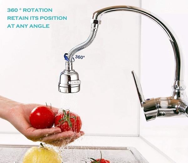 1pc 3 Mode 360 Degree Rotatable Faucet Sprayer Head Extender Kitchen Anti Splash Faucet Shower Water Saving