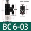 Pneumatic Hand Valve Set with Quick-Plug Connectors BUC 4/6/8/10mm