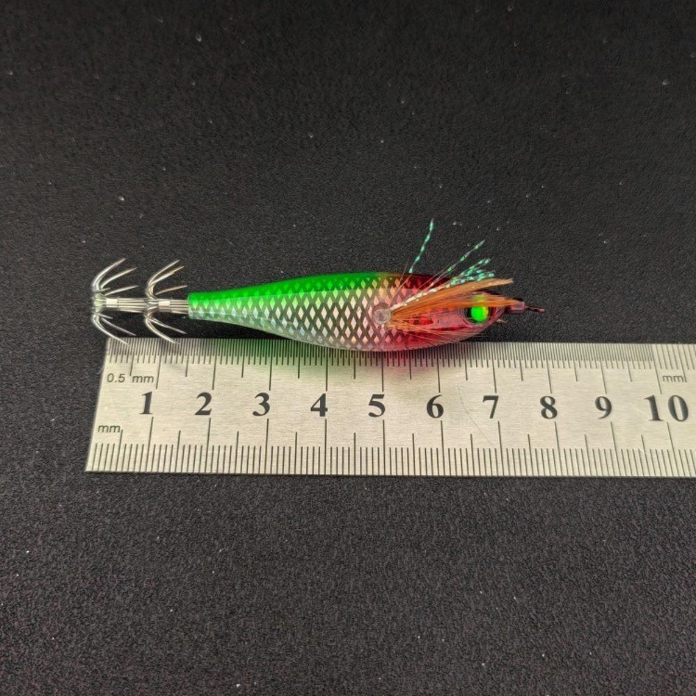 5pcs UV Tinsel Eging Bait 5Pcs Per Set Saltwater Squid Lure Squid Jig Lure Saltwater Fishing