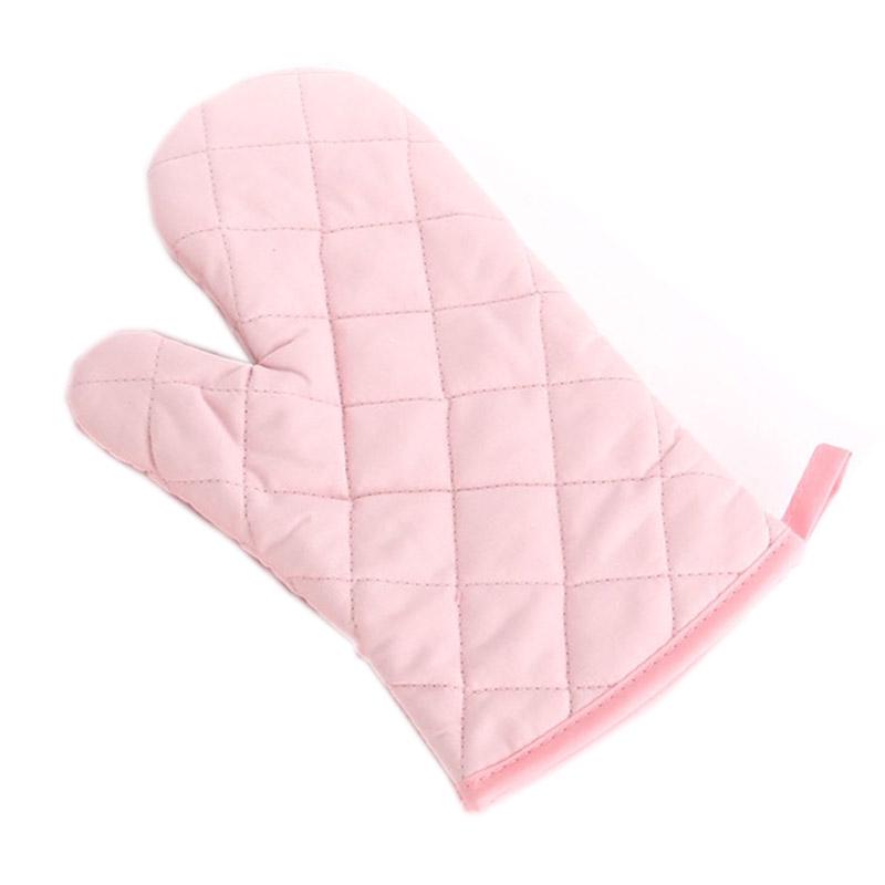 Home Living Professional Solid Hot Insulation High-temperature Thick Oven Mitts 1PC Cotton Kitchen Supplies Microwave Oven Gloves