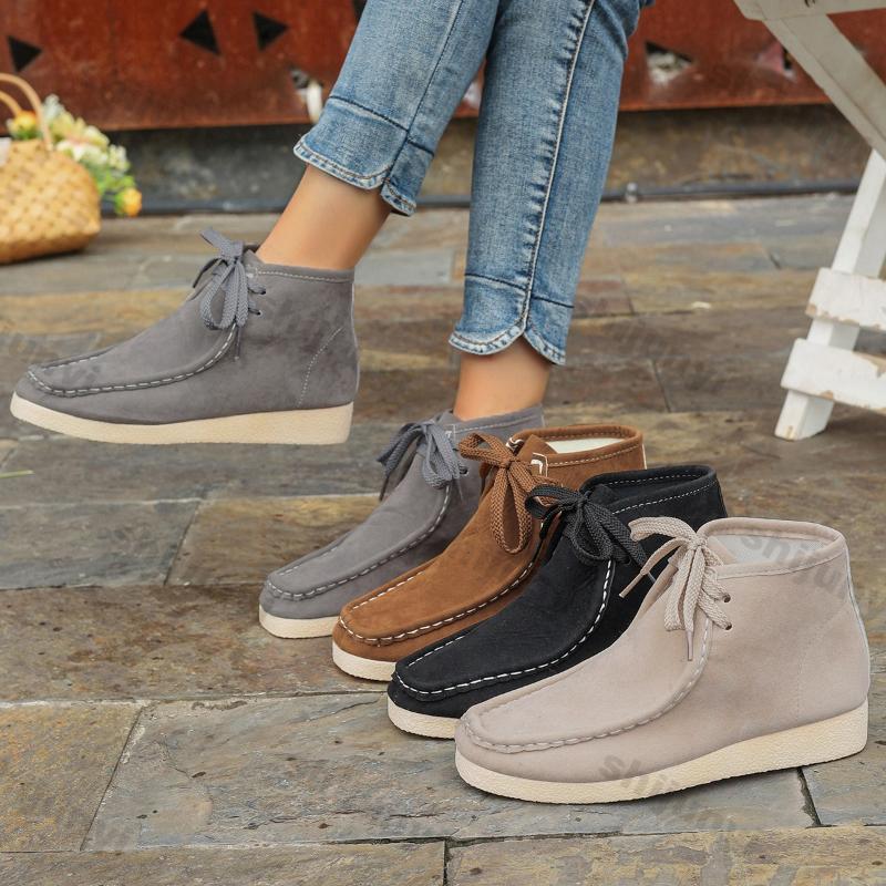 Модные женские ботильоны на танкетке в стиле ретро, осенние трендовые полусапожки с круглым носком и платформой, удобная обувь для женщин, модные короткие сапоги