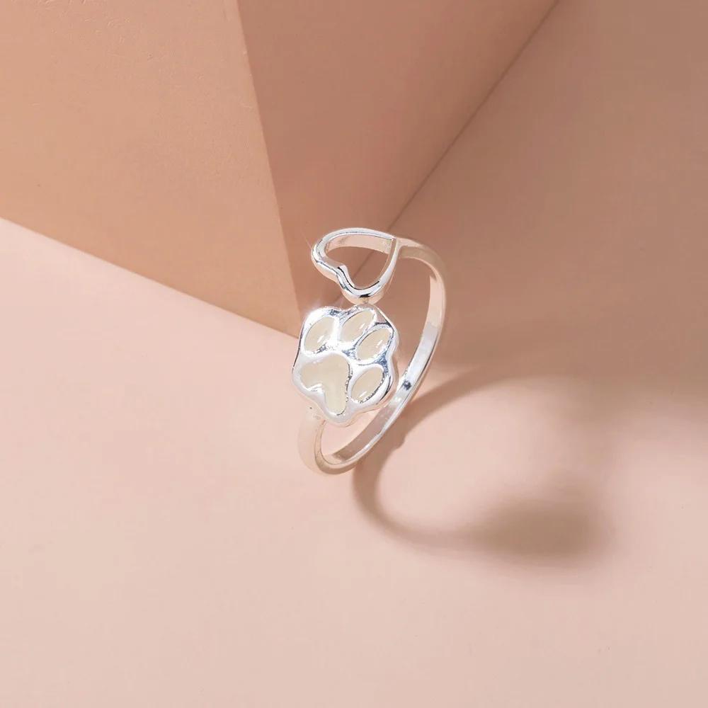 LossTower Креативное Светящееся Кошачье Коготь Сердце Кольцо Любовь Регулируемое Светящееся В Темноте Кольцо для Хэллоуина Аксессуары Подарок Мужчины Женщины