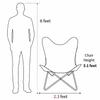 Vintage Handmade Cowhide Hair Leather Folding Butterfly Accent Chair with Iron Frame