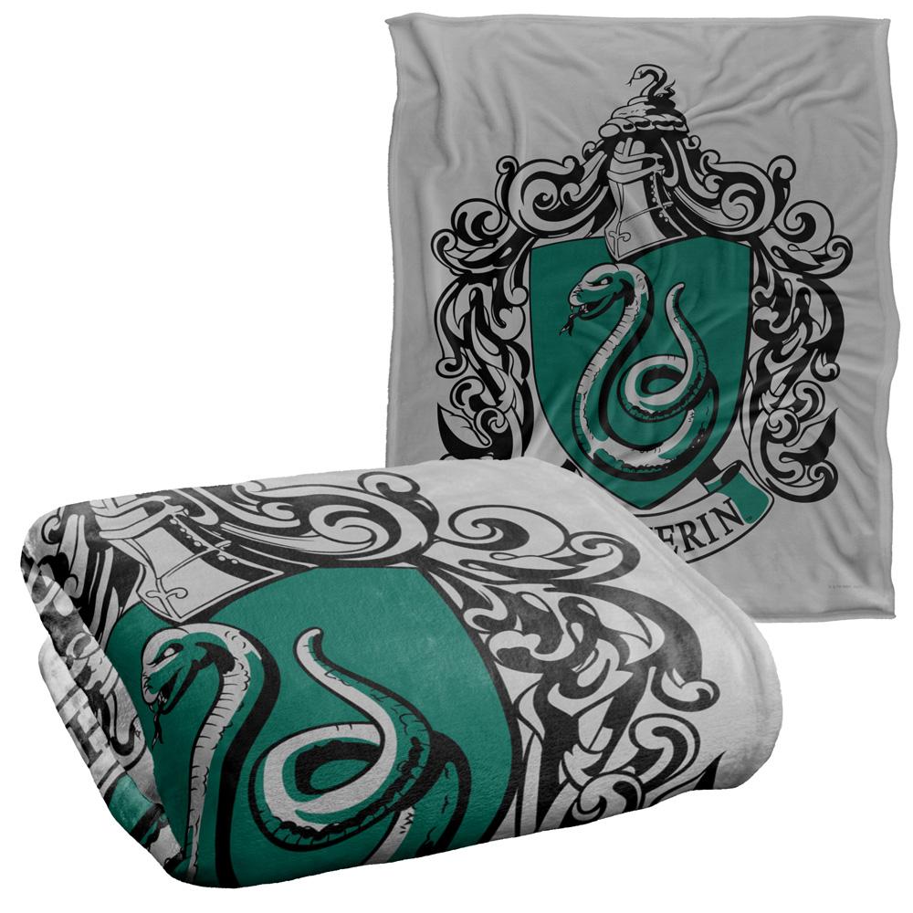 Harry Potter Silky Slytherin Crest Supersoft Blanket