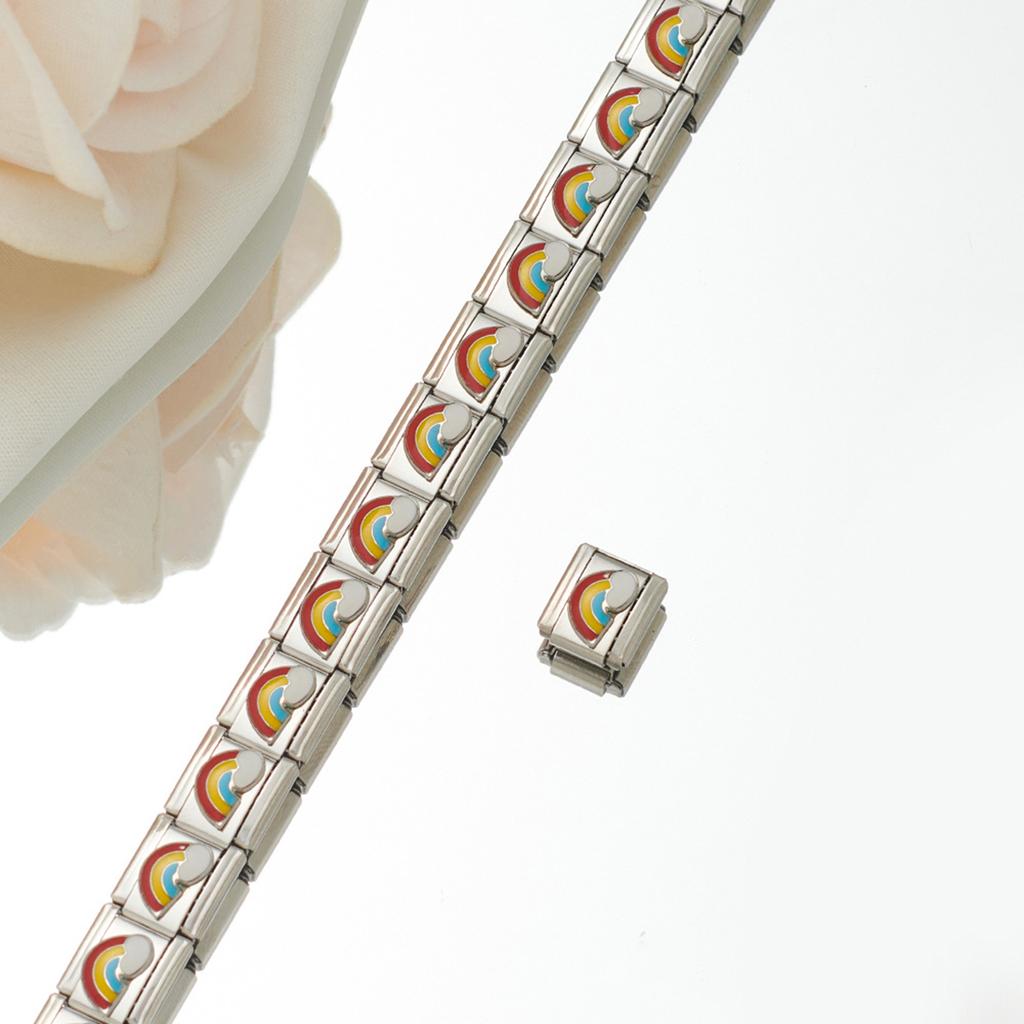 10 шт. Горячий креативный сращивающийся браслет своими руками, мужской браслет из нержавеющей стали, женский браслет, модный браслет