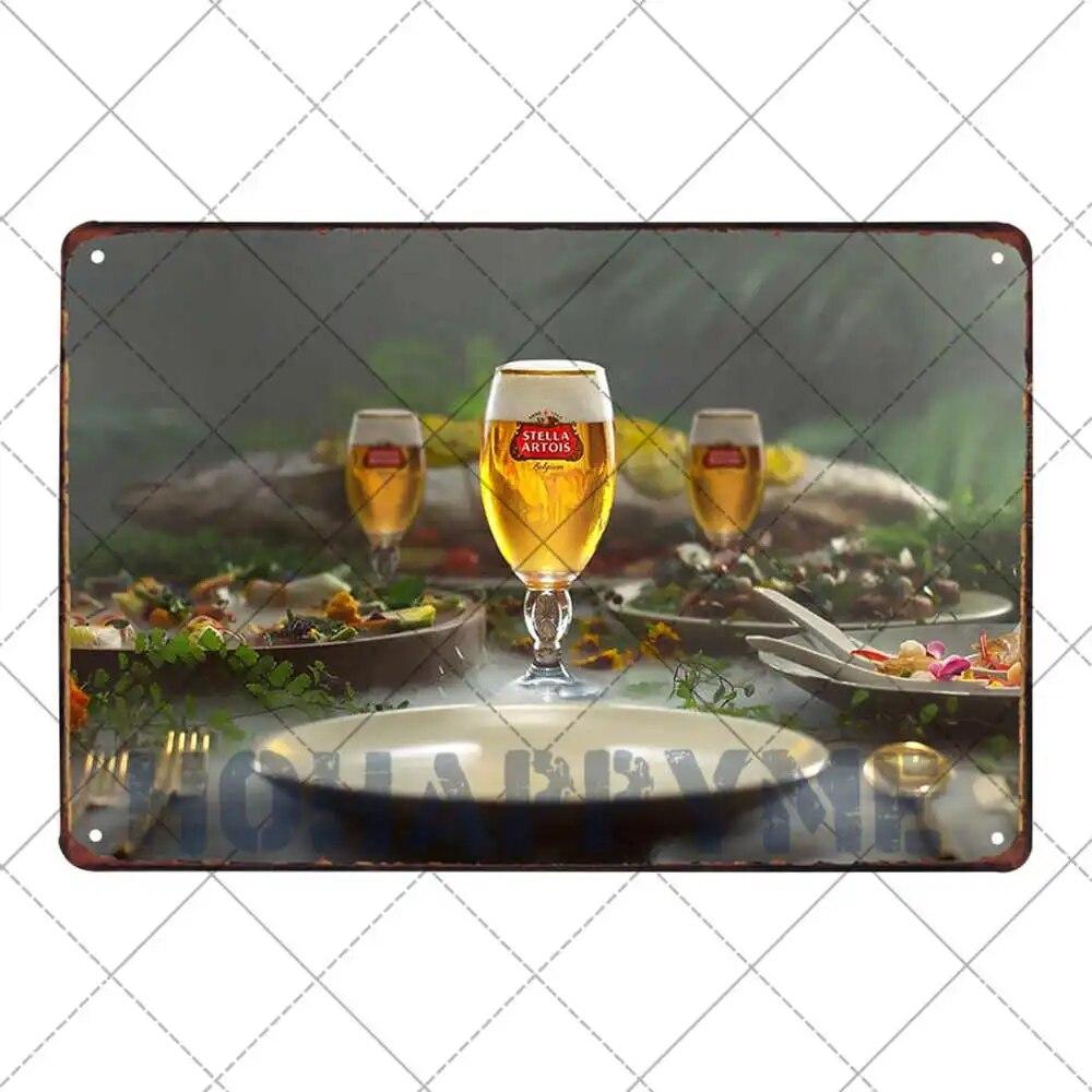 Belgian Beer Vintage Metal Tin Painting Signs Poster Plates Decoration Bar Pub Club Cafe Wall Iron Stickers Retro Plaque 20x30cm