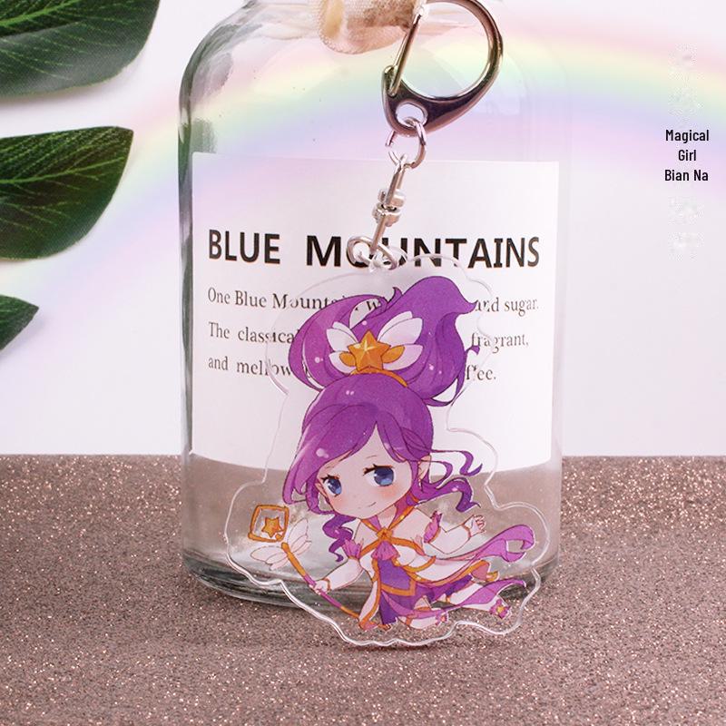 Аниме акриловый двухслойный сэндвич-подвесной брелок - Lualu Blind Monk Yasuo Comic Exhibition Accessories