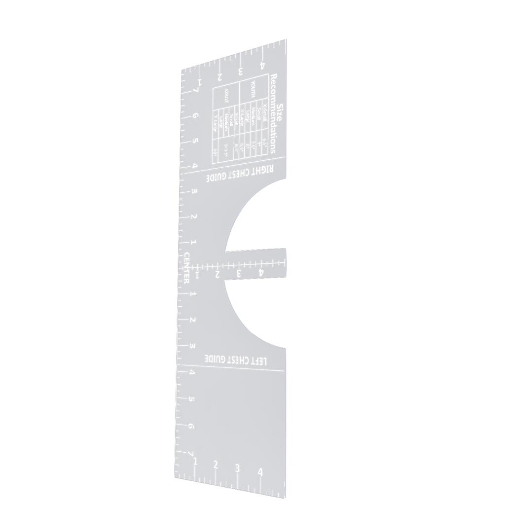 Линейка для печати на футболках, акриловый инструмент для выравнивания круглой горловины, центрирующая линейка для шитья