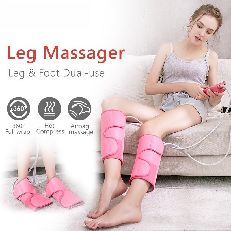 Air Compression Calf Massager Foot Calf Thigh Knee Circulation Heating Massage Instrument Multifunctional Leg Massager
