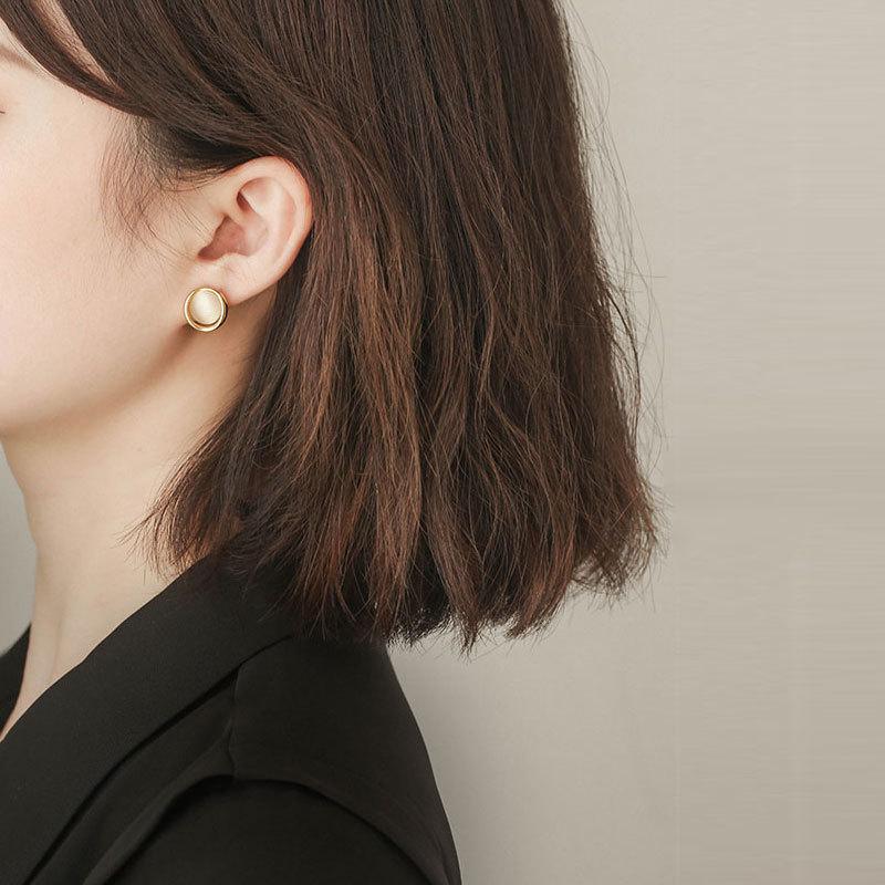 Серебряные игольчатые опаловые серьги-гвоздики Личность Легкий Роскошный Темперамент Изысканные серьги-гвоздики Женские Серьги High Sense Женские