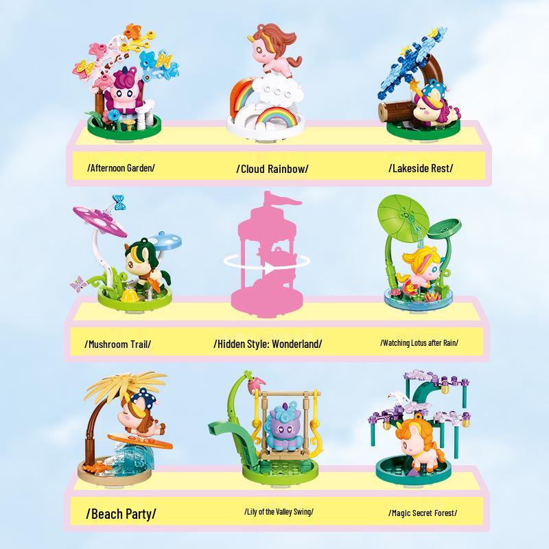 Милые пони-конструкторы Little Luban - Модная развивающая игрушка и украшение на день рождения для мальчиков и девочек.