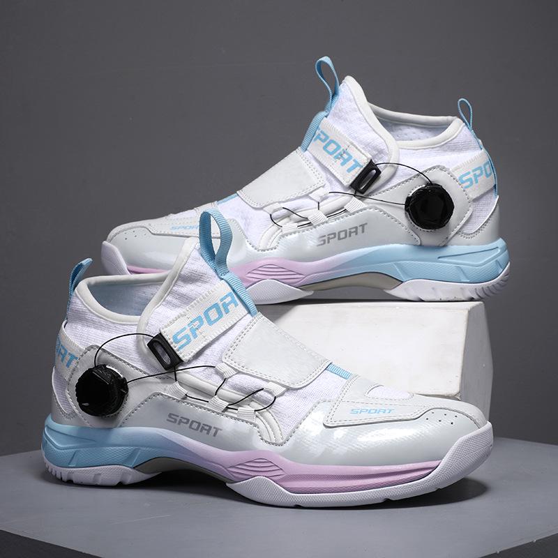 Ретро Бинго Зефирный Крест 2.0 Обувь для бадминтона - Противоскользящая, Амортизирующая, Готовая к соревнованиям