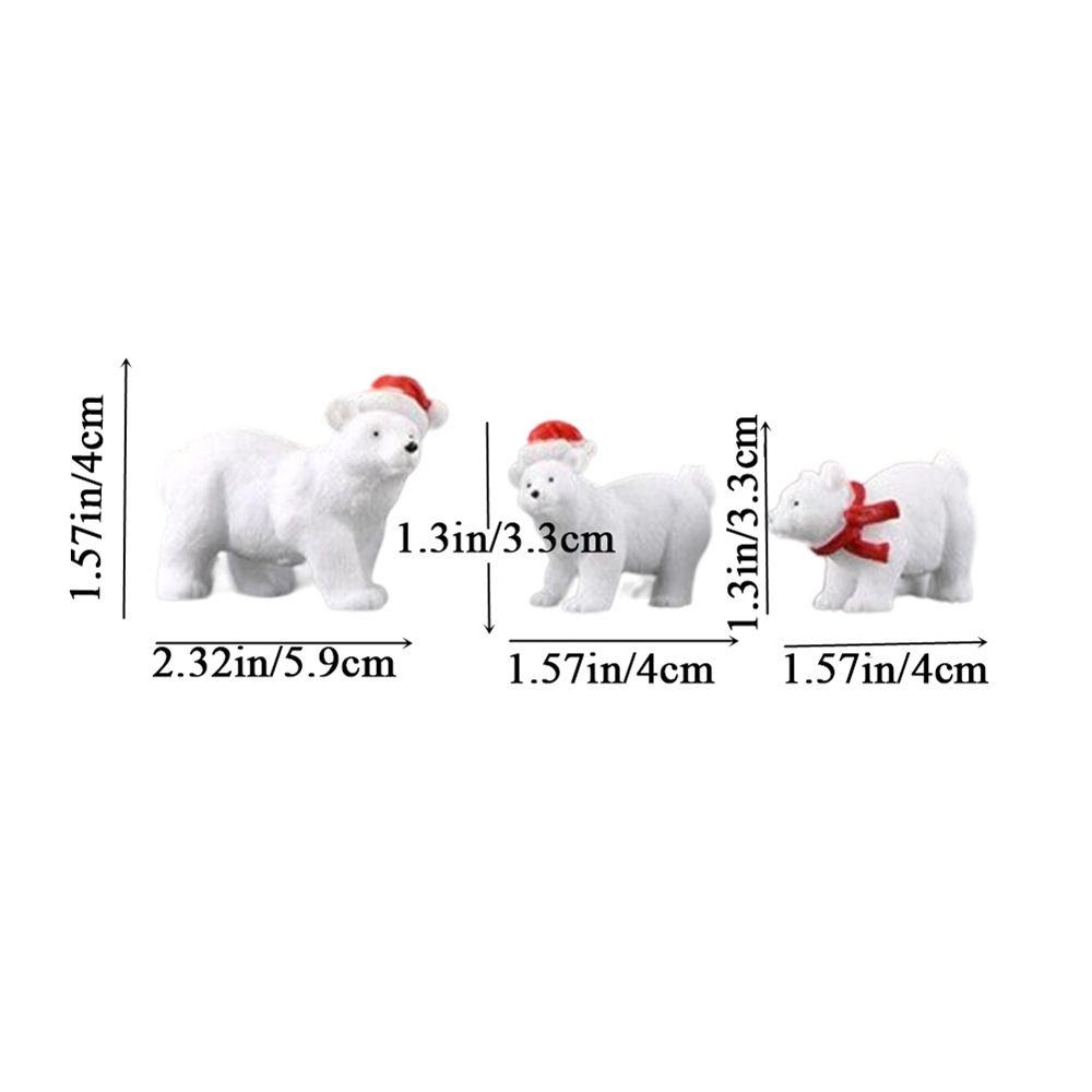 Craft Home Decoration Garden Decor Christmas Ornament DIY Accessories Polar Bear Figurines