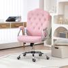 Office Chair, Reclining Backrest, Height Adjustable, Velvet Look, up to 120 kg, Pink