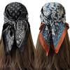Luxury Paisley Square Scarf Women Print Satin Neckerchief Spring Hair Band Foulard Bandana Echarpe Tie Shawl Wraps