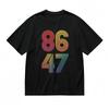 Women's Fashion Comfy Classic T-Shirt Rainbow Digit Abstract Graphic Design Tee