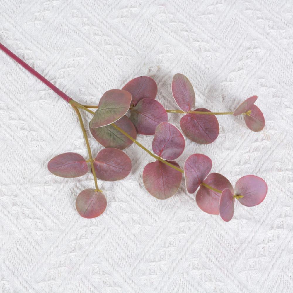 Background Flower Artificial Eucalyptus Plastic Faux Greenery Silk Eucalyptus Leaf  Garden Decor