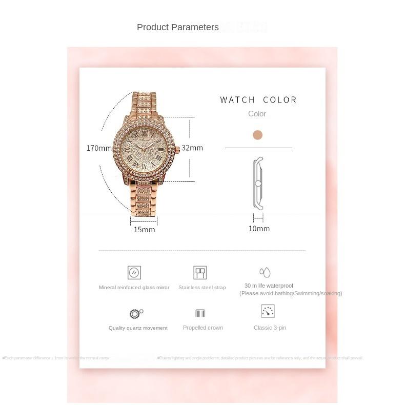 ABORNI Watch Женские роскошные часы со звездами и бриллиантами на стальном ремешке Водонепроницаемые темпераментные женские часы