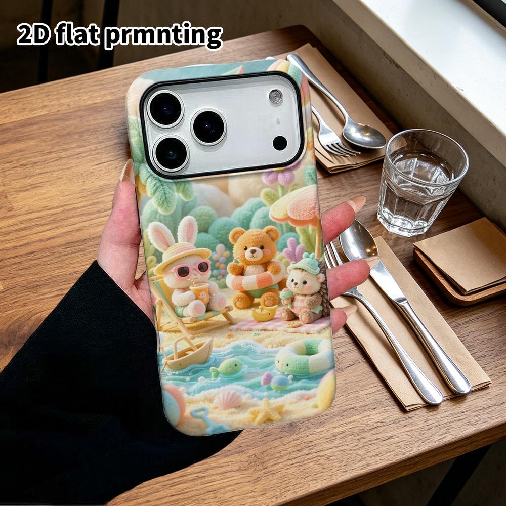 Phone Case: 2D flat, suitable for iPhone 18, 17, 16, 15, 14, 13, 12Pro protective case, perfect for summer parties, Christmas, and Halloween as a fest