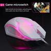 USB Wired Gaming Mouse LED RGB Ergonomic 1200DPI 3 Buttons High Precision Mute Desktop Computer Office Optical Mouse PC Accessories