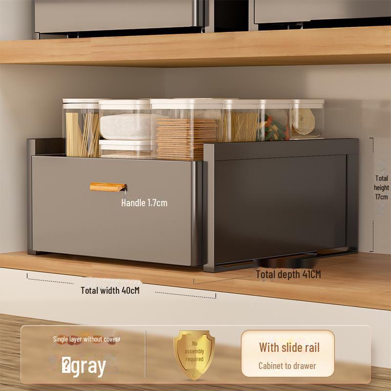 Стойка для шкафа с ящиками: Выдвижная корзина для специй и мисок