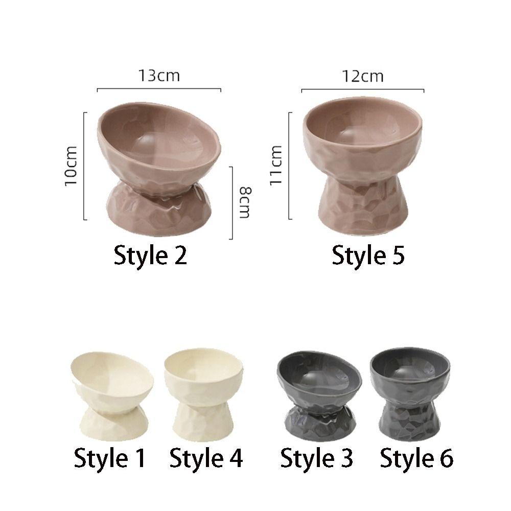 Керамическая миска для кошек Креативная многофункциональная миска для кормления собак Наклонный/плоский край Защита от опрокидывания Кормушка для питья для домашних животных Котёнок Щенок