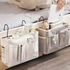 1pcs Bedside Hanging Basket For Dorm, Bedside Storage Rack, Dormitory Snack Storage Cloth Basket, Storage Hanging Bag Desk Storage Organization