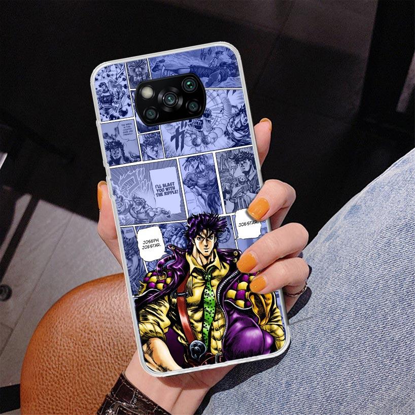 Чехол для телефона с аниме JoJo's Bizarre Adventure для Xiaomi Poco X7 X6 X5 Pro F7 Ultra Redmi 15C 15 13C 13 12C 12 10 10A 10C 9 9A 9C 9T