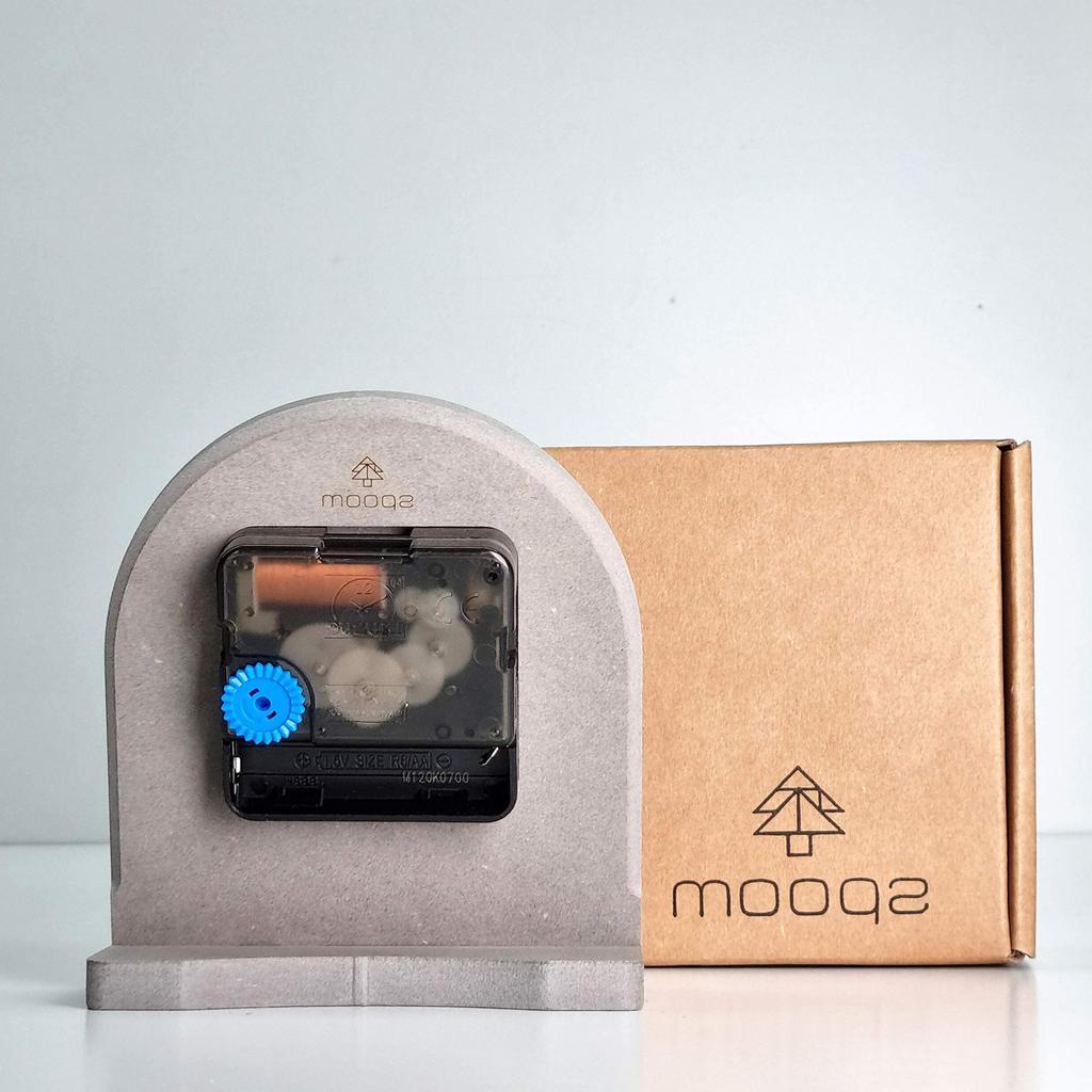 Mooqs Настольные Бесшумные Мини Часы на Батарейках АА для Комнаты, Серые, Часы, Часы, Деревянные, Аналоговые, Тихие, Механизм, Размер, Работают, Простые, Ручной работы, Стильные,