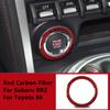 Красное углеродное волокно, внутренняя декоративная крышка автомобиля, наклейка, наклейка для Subaru BRZ для Toyota 86, отделка полосками салона автомобиля